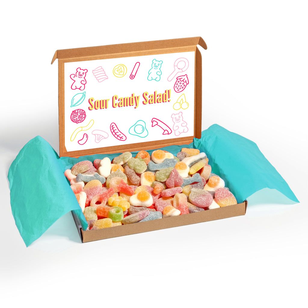 The SOUR CANDY SALAD! box